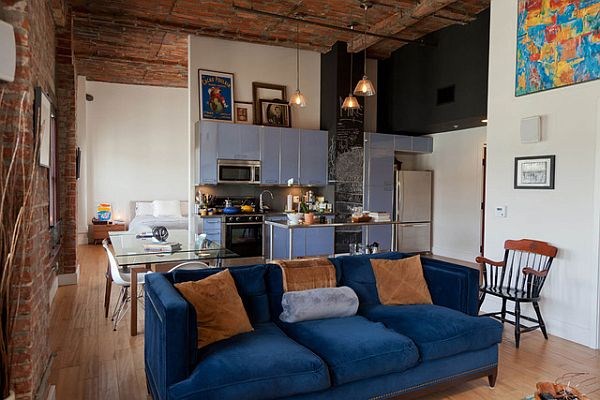Interior moden dalam gaya loteng: gaya loteng di bahagian dalam apartmen, idea-idea foto