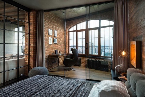 Interior moden dalam gaya loteng: gaya loteng di bahagian dalam apartmen, idea-idea foto