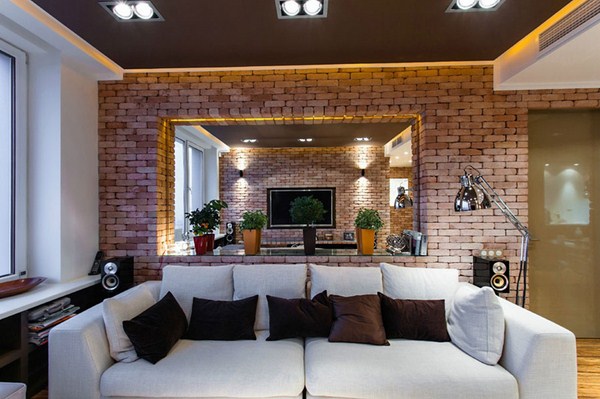Interior moden dalam gaya loteng: gaya loteng di bahagian dalam apartmen, idea-idea foto