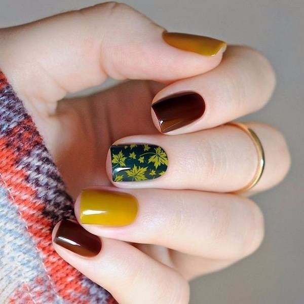 Manikur kejatuhan bergaya 2024-2025: gambar, idea-idea jatuh manicure