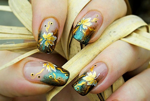 Manikur kejatuhan bergaya 2024-2025: gambar, idea-idea jatuh manicure