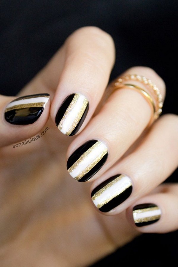 Manicure hitam dan putih yang indah 2024-2025: idea terbaik dalam reka bentuk kuku hitam dan putih dalam gaya yang berbeza