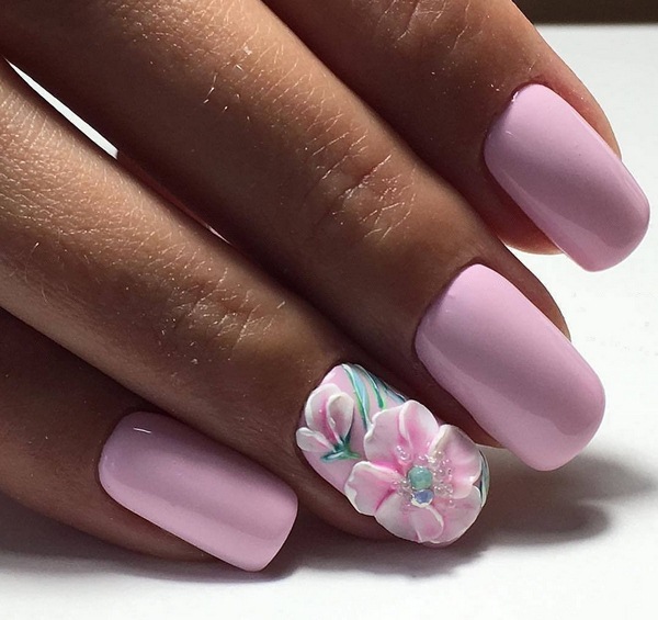 Manikur bunga yang menarik 2024-2025: gambar, idea-idea manicure dengan bunga