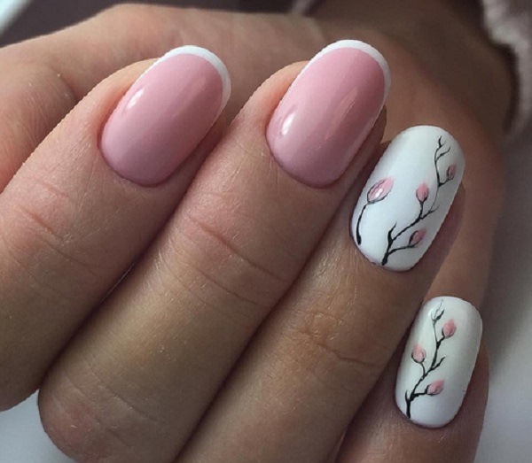 Manikur bunga yang menarik 2024-2025: gambar, idea-idea manicure dengan bunga