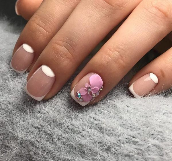 Manikur bunga yang menarik 2024-2025: gambar, idea-idea manicure dengan bunga