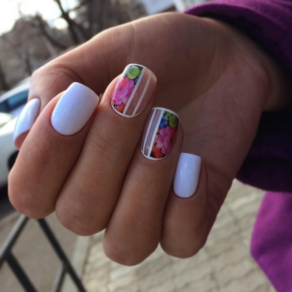 Manikur bunga yang menarik 2024-2025: gambar, idea-idea manicure dengan bunga