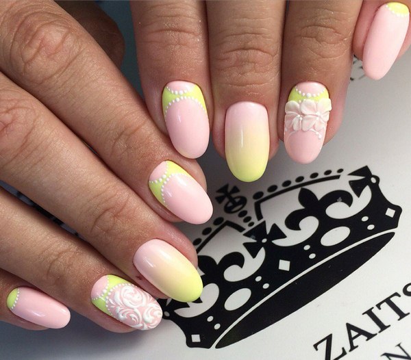 Manikur bunga yang menarik 2024-2025: gambar, idea-idea manicure dengan bunga