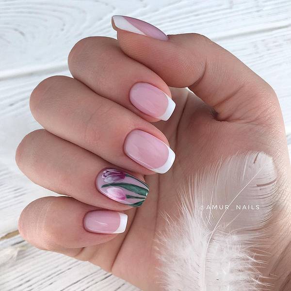 Manikur bunga yang menarik 2024-2025: gambar, idea-idea manicure dengan bunga