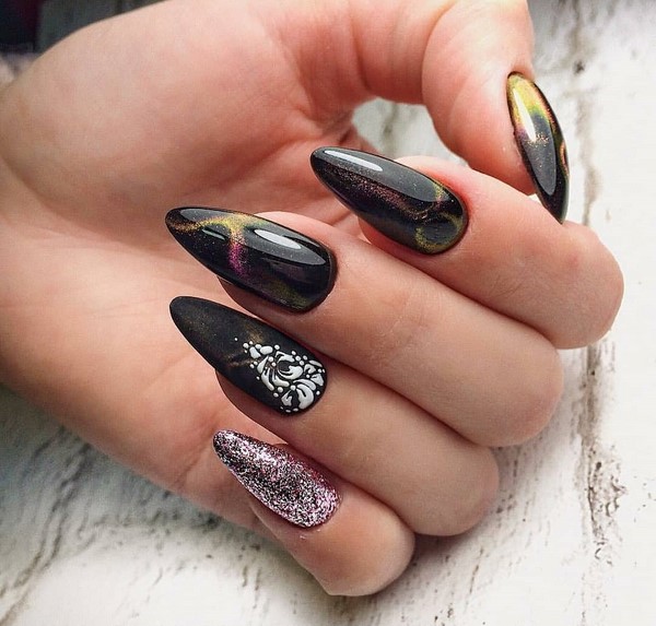 Manicure mata kucing misterius 2024-2025: idea reka bentuk kuku