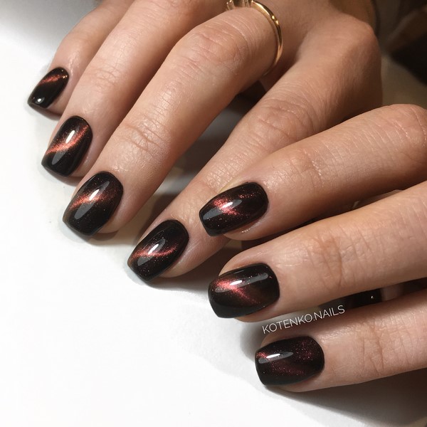 Manicure mata kucing misterius 2024-2025: idea reka bentuk kuku