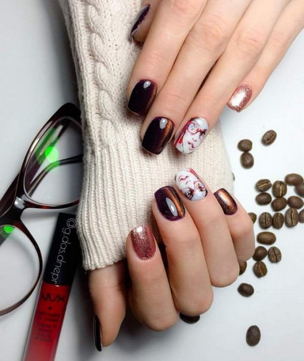 Manicure mata kucing misterius 2024-2025: idea reka bentuk kuku