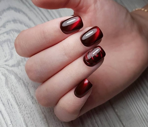 Manicure mata kucing misterius 2024-2025: idea reka bentuk kuku