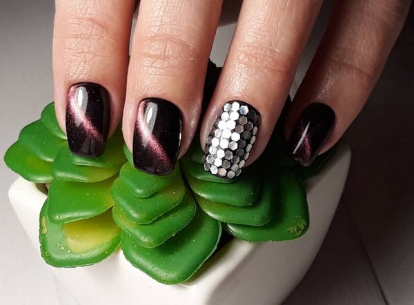 Manicure mata kucing misterius 2024-2025: idea reka bentuk kuku