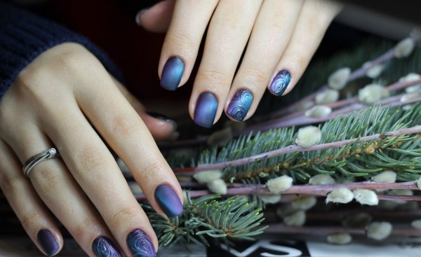 Manicure mata kucing misterius 2024-2025: idea reka bentuk kuku