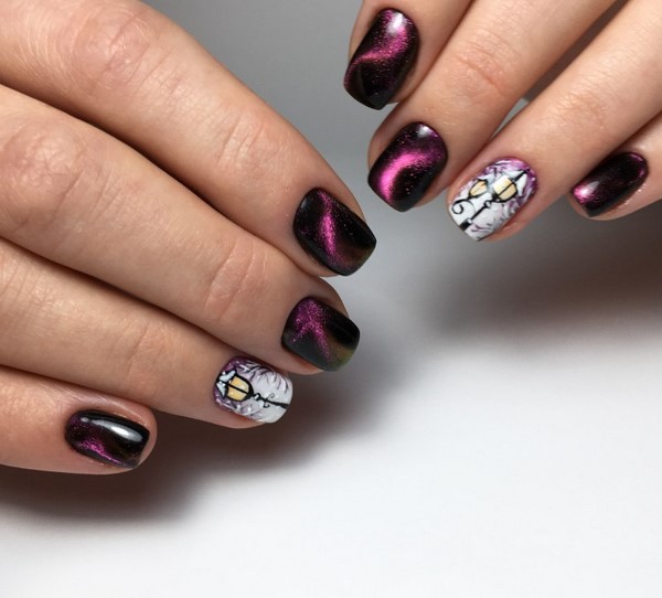 Manicure mata kucing misterius 2024-2025: idea reka bentuk kuku