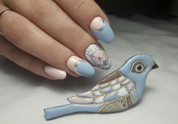Manicure yang indah untuk kuku berbentuk almond 2024-2025: foto