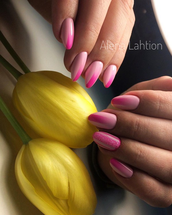 Manicure yang indah untuk kuku berbentuk almond 2024-2025: foto