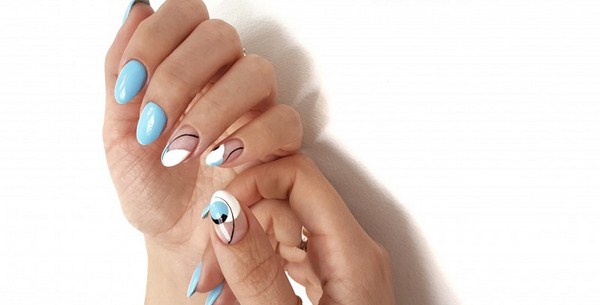 Manicure yang indah untuk kuku berbentuk almond 2024-2025: foto