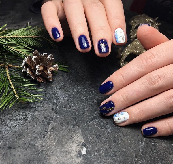 Manicure Tahun Baru Brilian 2024: contoh foto