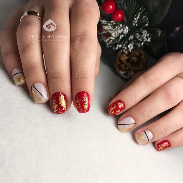 Manicure Tahun Baru Brilian 2024: contoh foto