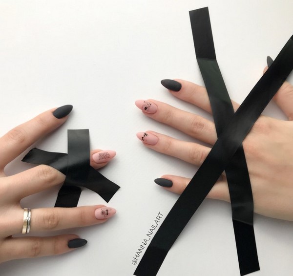 Manicure gelap bergaya 2024-2025 - trend terbaik dalam foto