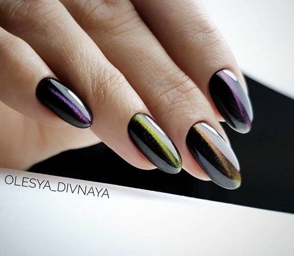 Manicure gelap bergaya 2024-2025 - trend terbaik dalam foto