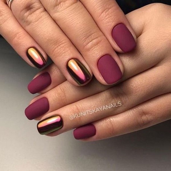 Manicure gelap bergaya 2024-2025 - trend terbaik dalam foto