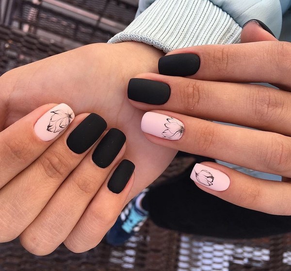 Manicure gelap bergaya 2024-2025 - trend terbaik dalam foto