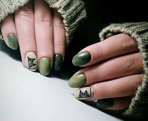 Manicure gelap bergaya 2024-2025 - trend terbaik dalam foto