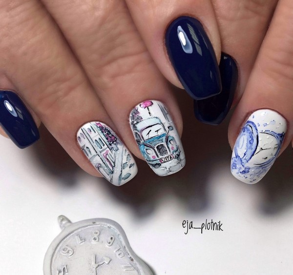Manicure gelap bergaya 2024-2025 - trend terbaik dalam foto