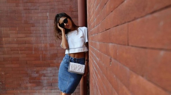 Rok denim yang menarik 2024-2025 - idea foto busur untuk setiap selera