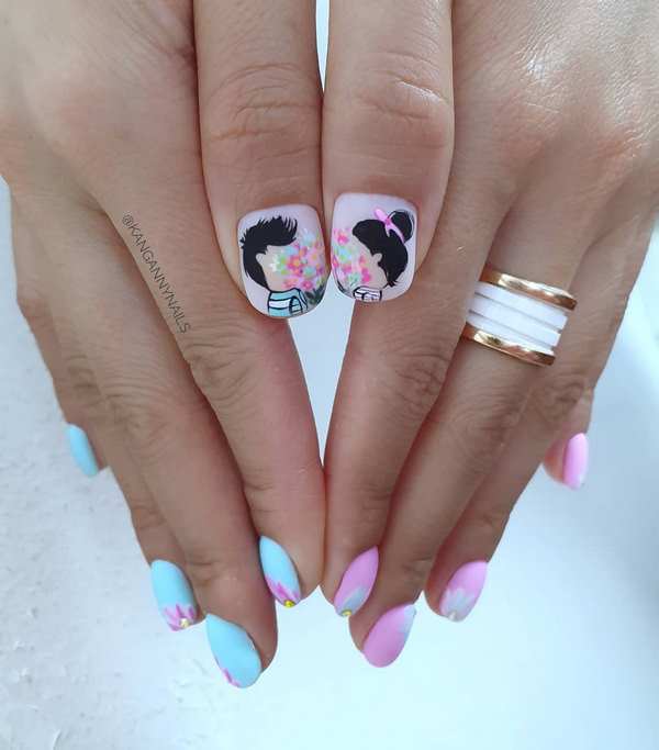 Menawan manicure lembut 2024-2025 - idea yang paling indah untuk reka bentuk lembut marigolds