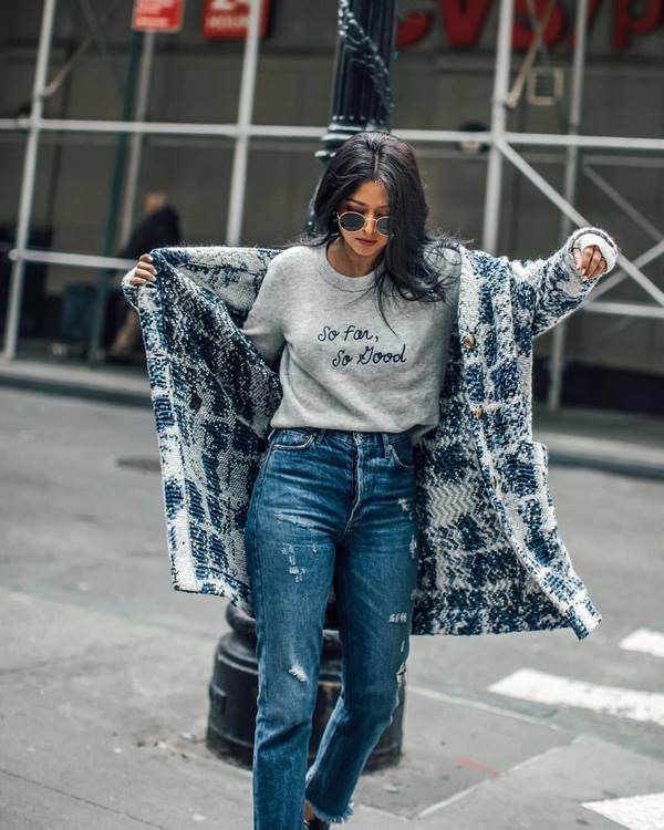 Jeans wanita bergaya baru: model dan gaya terbaik musim ini 2024-2025